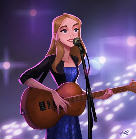 Concert by miacat miacat #logodesign Singing Drawing, Illustration Pop Art, Guitar Illustration, 캐릭터 드로잉, Arte Inspo, Cartoon Girl, Character Design Animation, Girls Characters, Girls Cartoon Art