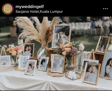 Wedding Photo Table Display, Picture Table Display, Photo Table Display, Open Day Ideas, Wedding Photo Table, Picture Table, Photo Table, Wedding Reception Table Decorations, Memory Table