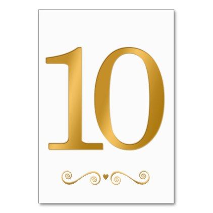 Elegant Bright Gold Faux Metallic Number 10 Card - anniversary gifts diy cyo party 10 Number Design Fonts, 10 Wallpaper Number, Winter Wedding Gifts, Anniversary Gift Diy, 10 Logo, Design Fonts, Card Anniversary, Funny Iphone Wallpaper, Number Design