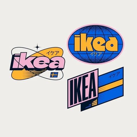 Ikea Logo, Creative Business Logo, 80s Logo, Urban Logo, Retro Logo Design, Typeface Logo, Trendy Logos, Typography Layout, Retro Logos