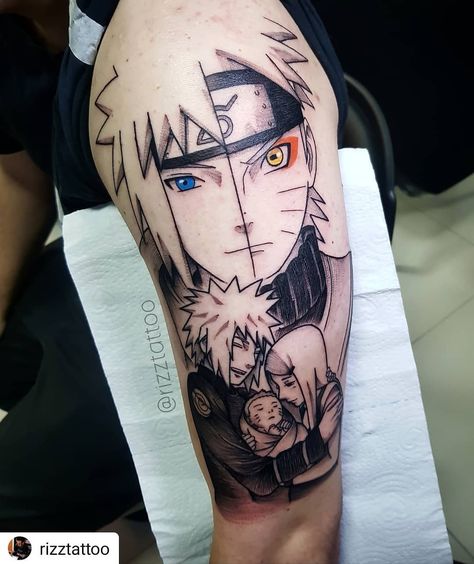 Sasuke Tattoo, Naruto Tattoos, Half Arm Sleeve Tattoo, Hunter Tattoo, Pain Naruto, Tattoo Anime, M Tattoos, Realistic Tattoo Sleeve, Manga Tattoo