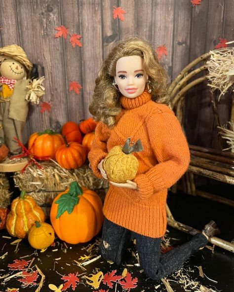 Barbie Fall Aesthetic, Thanksgiving Barbie, Barbie Doll Wallpaper, Barbie Humor, Happy Hobbies, Doll Wallpaper, Liv Dolls, Barbie Face, Barbie Dollhouse