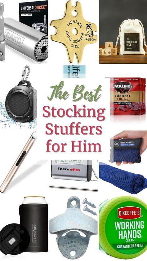 100 Best Stocking Stuffers for Men That They Will Love #holidayshopping #holidaygifts #giftideas #giftguide #gifts #giftsforher #giftsforfriends #giftsforboyfriend #birthdaygiftsforboyfriend #romanticgiftsforboyfriend #giftsforhim #giftsforboyfriend #giftguide #giftguide2024 #Whiteelephantgifts Best Stocking Stuffers For Men, Stalking Stuffers, Dad Stocking Stuffers, Cheap Stocking Stuffers, Morning Christmas, Stocking Stuffers For Adults, Diy Stocking Stuffers, Romantic Gifts For Him, Homemade Crackers