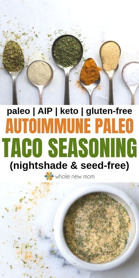 Aip Recipes Autoimmune Protocol, Paleo Taco Seasoning, Autoimmune Diet Recipes, Paleo Tacos, Aip Diet Recipes, Autoimmune Protocol Recipes, Nightshade Free Recipes, Autoimmune Paleo Diet, Autoimmune Recipes