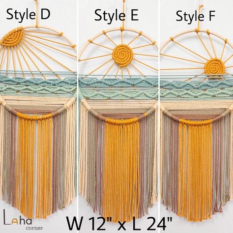 Sun Dreamcatcher, Wall Art Macrame, Beach Wall Hanging, Macrame Dreamcatcher, Boho Kids Room, Art Mom, Narrow Entryway, Macrame Wall Hanging Patterns, Mini Macrame