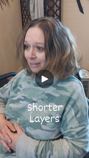 7.5K views · 4.8K reactions | Today we left all Christine's length, and took her layers shorter. Freshened her color and highlights. 
.
.
#freshhighlights #colorhairstyle #colorforhair #colorappointment #colorthathair #colorhighlights #newhaircut #shorterlayers #seasonedhairdresser #seasonedhairstylist #masterstylist #hair #hairstyles #haircut #haircuts #hairsalon #hairfollowers #salonhair #salon #salonsuite #hursttexas #hursthairsalons #salonsonthehill #76053 #instahair #instastyle | Zini 💟Hurst TX | burnthejukebox · Original audio Shorter Layered Haircuts, Color And Highlights, Short Layers, Colored Highlights, New Haircuts, 1k Views, Layered Haircuts, Hair Hairstyles, Hair Salon