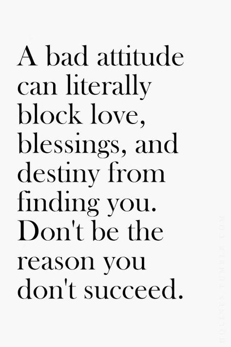 A bad attitude can literally block love, and destiny from finding you. Don’t be the reason you don’t succeed Kule Ord, Bathroom Stall, Inspirerende Ord, Motiverende Quotes, Bad Attitude, Quotes Thoughts, Life Quotes Love, Haruki Murakami, E Card