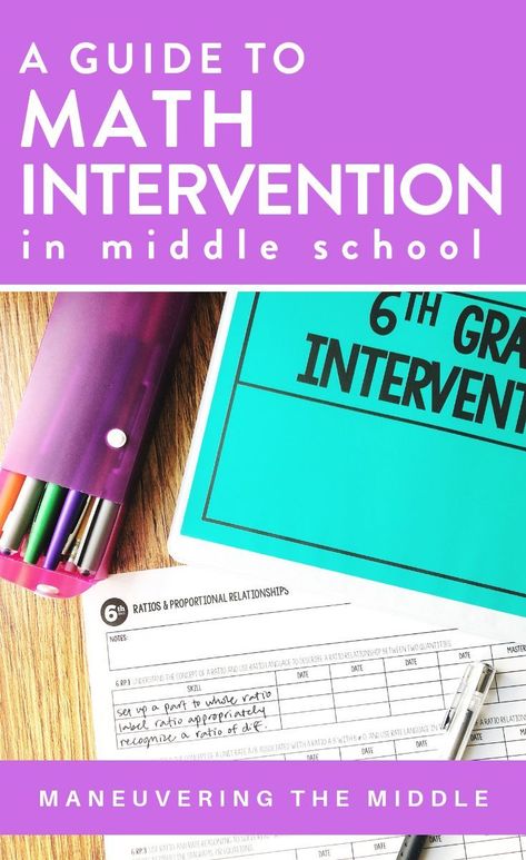 Math intervention takes on quite a few different forms from utilizing class time to dedicated classes. It can be so hard to know where to start. On the blog, I share my journey and a guide to get started in math intervention. |maneuveringthemiddle.com #mathintervention #backtoschool #middleschoolmath Math Rti, Intervention Classroom, Math Fluency, Math Tools, Math Organization, Math Intervention, 7th Grade Math, 8th Grade Math, Math Word Problems