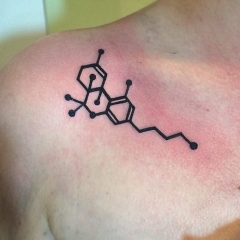 Tattoos For Smokers, Tattoos For Stoners, Chemical Compound Tattoo, Best Buds Tattoo, Matching Tattoos For Stoners, Smoker Tattoos, Thc Tattoo, Hemp Tattoo, Pot Leaf Tattoo