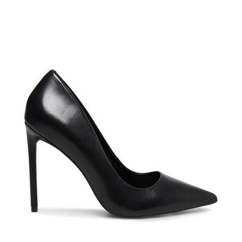 VALA BLACK LEATHER – Steve Madden Steve Madden Store, Classic Pumps, Womens Shoes High Heels, 4 Inch Heels, Black Pumps, Womens High Heels, Steve Madden Shoes, Stiletto Heel, Womens Heels