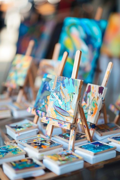 Looking for a wedding favor that wows? 🎨 Discover how mini canvases on tiny easels can create an enchanting display at your reception. Support local talent and gift a piece of art! #WeddingInspiration #DIYWedding #ArtisticFavors #SupportLocal #MiniArt #CreativeFavors #WeddingDecor #UniqueWeddingIdeas Let your big day leave a lasting impression with hand-painted charm. Mini Canvases, Wedding Favor Ideas, Easels, Favor Ideas, Unique Wedding Favors, Mini Canvas, Support Local, Wedding Favor, Mini Art