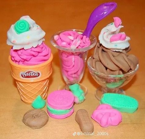 Peppa Pig Ice Cream, Inedible Things, Ice Cream Rainbow, Play Doh Ice Cream, Nostalgia 2000s, A Life Less Ordinary, Rainbow Ice Cream, Nostalgia Core, Childhood Memories 2000