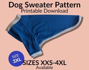 HeyDogPatterns - Etsy Dog Sweater Sewing Pattern, Sweater Sewing Pattern, Dog Coat Pattern, Dog Sweater Pattern, Coat Pattern Sewing, Pajama Pattern, Dog Clothes Patterns, Dog Clothing, Dog Pajamas