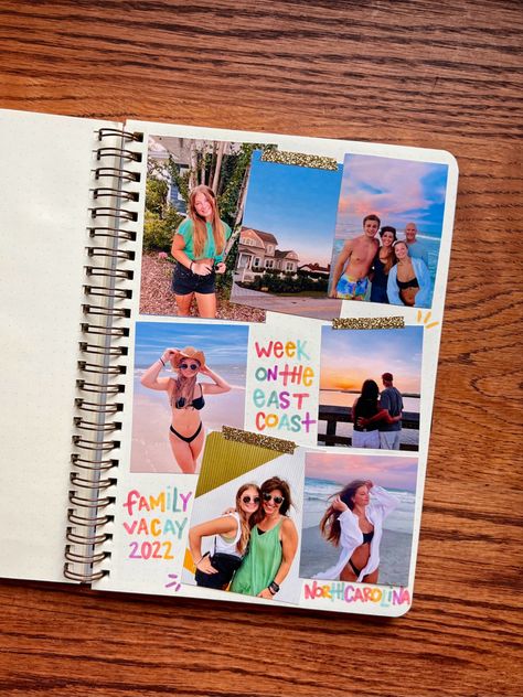 Things To Scrapbook, Cover Page For Scrapbook, Front Scrapbook Ideas, Yearly Scrapbook Ideas, Cute Best Friend Scrapbook Ideas, Trip Scrapbook, Trendy Scrapbook Ideas, Cute Album Covers, Scrapbook Pages Ideas For Best Friend