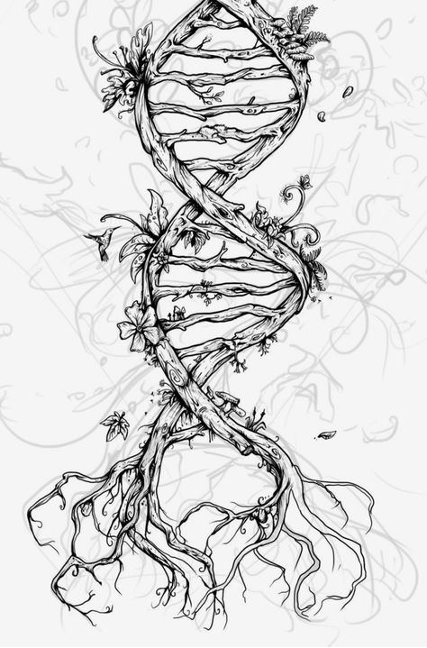 Biology Design, Biology Drawing, Science Drawing, Science Tattoo, Science Tattoos, Dna Art, Art Du Croquis, Illustration Kunst, غلاف الكتاب