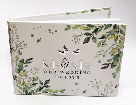 Wedding Guest Book Mr & Mrs Our Wedding Ruled Guest Book Metal Butterflies, Ruled Paper, Butterfly Wedding, Mr And Mrs Wedding, Butterfly Decorations, Stylish Wedding, Wedding Collection, Wedding Book, Wedding Guest Book