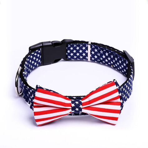 Sturdy polyester webbing with a durable quick-release plastic buckle and a heavy-duty zinc alloy D-ring This USA flag,red/black check,black/white dog collar comes in 3 different sizes and will fit your dog. For measurements and sizing, please refer to the 5th picture in the gallery and compare them with your dog's measurement (neck and weight). USA flag like the fourth of July every day. Happy birthday, America! Make america great again ! Flower Cat Collar, Dogs Chihuahua, Plaid Dog Collars, Large Dog Collars, Puppy Collar, Chihuahua Puppy, Dog Collar Bow Tie, Pet Bow Ties, Small Dog Collar