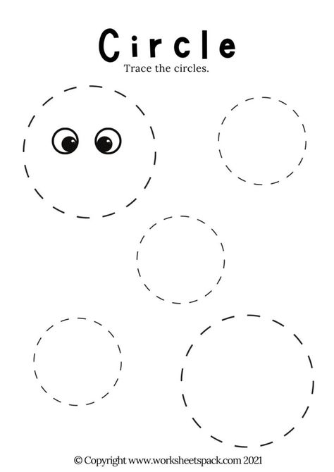 Circle Tracing Free Printable, Tracing Circles Free Printable, Train Crafts Preschool, Preschool Apple Activities, Preschool Journals, Shapes For Toddlers, Train Crafts, Tracing Activities, Letter Worksheets For Preschool