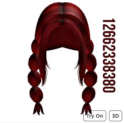 Red Hair Codes For Bloxburg, Roblox Hair Codes Red, Berry Avenue Codes Red Hair, Red Hair Codes For Berry Ave, Roblox Red Hair Codes, Red Hair Roblox, Blonde Hair Roblox, Red Hair Outfits, Braids Red