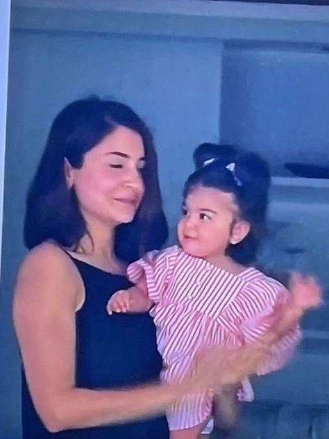 Baby Vamika and Anushka Sharma Spotted in Stadium Cheering for Daddy Virat Kohli Vamika Kohli, Classic Elevation, Virat Kohli Portrait Photography, Anushka Sharma Virat Kohli, Anushka Sharma And Virat, Childhood Images, Virat Kohli And Anushka, Hair Style On Saree, Virat And Anushka