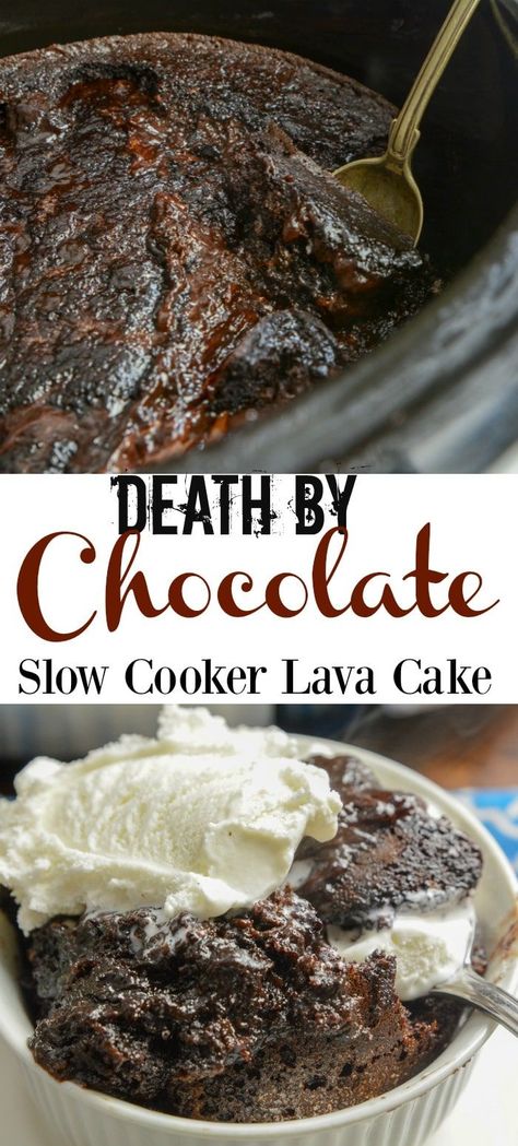 Crockpot Lava Cake With Pudding, Crockpot Breads, Slow Cooker Lava Cake, Cheesecake Business, Crockpot Lava Cake, Slow Cooker Cake, Crockpot Cake, Chocolate Lava Cake Recipe, Lava Cake Recipes