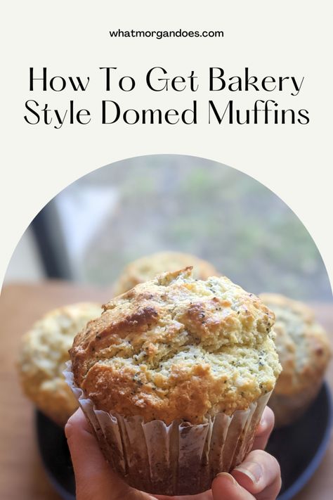 Must Know Hack For How To Make Bakery Style Domed Muffins! - What Morgan Does Cafe Style Muffins Recipe, Everything Muffins Recipe, Big Bakery Style Muffins, Sailor Jack Muffins, How To Get Bakery Style Muffins, Muffin Bakery Style, Selling Muffins At Farmers Market, How To Make Jumbo Muffins, Bakery Style Lemon Poppyseed Muffins