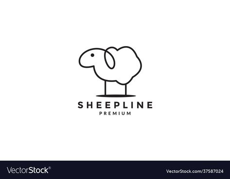 Sheep Line Drawing, Sheep Line Art, Sheep Illustration Design, Cute Line Art, Sheep Logo, Sheep Illustration, Funny Sheep, Sketch Notes, Art Icon