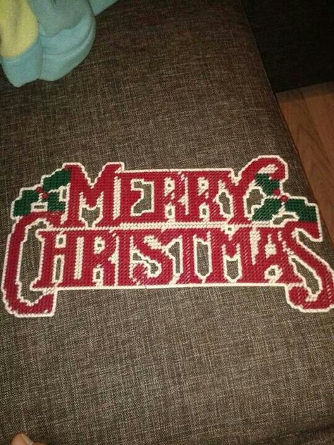 Christmas sign 1/2 Plastic Canvas Candle Holder Pattern, Plastic Canvas Candle Holders, Plastic Canvas Candle, Plastic Canvas Letters, Plastic Canvas Coasters, Plastic Canvas Stitches, Plastic Canvas Ornaments, Christmas Wall Hangings, Beads Designs