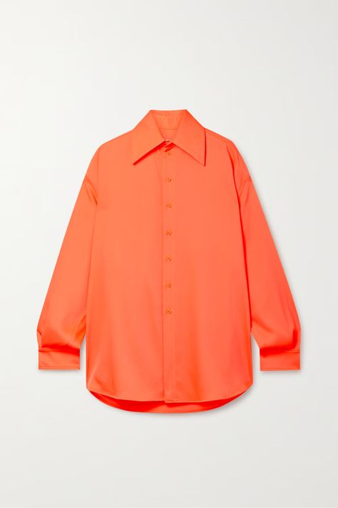 Wish List | Alerts | NET-A-PORTER Christopher John Rogers, Crepe Blouse, Orange Shirt, Next Fashion, Luxury Women Fashion, Fashion Wishlist, Orange Fashion, Top Designer Brands, Oversized Silhouette