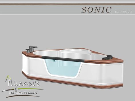 Sonic Bathroom - Bathtub  Found in TSR Category 'Sims 4 Showers & Tubs' Sims 4 Cc Shower Bath, Sonic Bathroom, Sims 4 Bathtub, Ria Core, Big Bathtub, Bathroom Bathtub, Baby Bathroom, Sims 4 Cc Skin, Aircraft Interiors