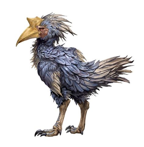 Axe Beak Terror Bird - Pathfinder 2E PFRPG PFSRD DND D&D 3.5 4E 5E 5th ed d20 fantasy Terror Bird, Pathfinder 2e, Bird Coloring, Myths & Monsters, Mythical Monsters, Space Animals, Dnd Monsters, Fantasy Beasts, Alien Concept Art