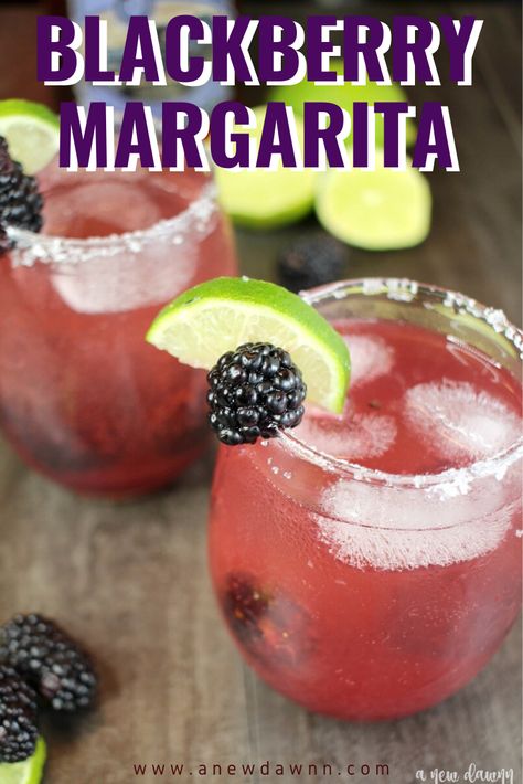 With hints of lime, this blackberry margarita is the perfect drink for summer! Classic Lime Margarita Recipe, Coconut Lime Margarita Recipe, Margarita Pie Recipe, Agave Margarita Recipe, Lemon Lime Margarita, Blackberry Margarita Recipe, Key Lime Margarita, Lime Margarita Recipe, Blackberry Margarita