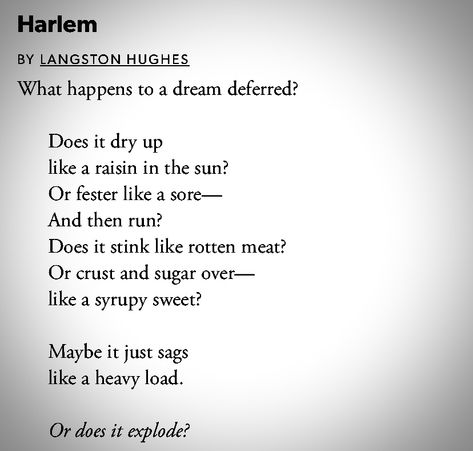 Harlem Langston Hughes, Charles Simic Poems, Poems By Black Poets, Langston Hughes Poetry, Crow Poem Foreshadowing, Langston Hughes Poems, Henry Longfellow Poems, What Is Poetry, Black Poets