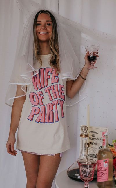 Wife Of The Party, Wedding Festivities, Bachelorette Party Planning, Bridal Bachelorette Party, Bachelorette Themes, Bachelorette Party Bride, Bachelorette Outfits, Bachelorette Trip, Bachelorette Party Themes