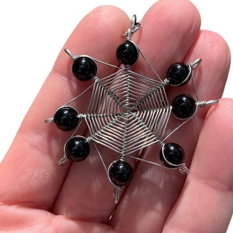 New! Silver Wire Wrapped Spiderweb With Black Onyx Pendant Halloween Necklace Jewelry was just added to eBay. Check it out! #eBay #eBaySeller https://ebay.us/naeGel Spiderweb Design, Pagan Necklace, Black Onyx Pendant, Artisan Jewelry Necklaces, Halloween Necklace, Onyx Pendant, Handcrafted Artisan Jewelry, Onyx Bead, Unique Handmade Jewelry