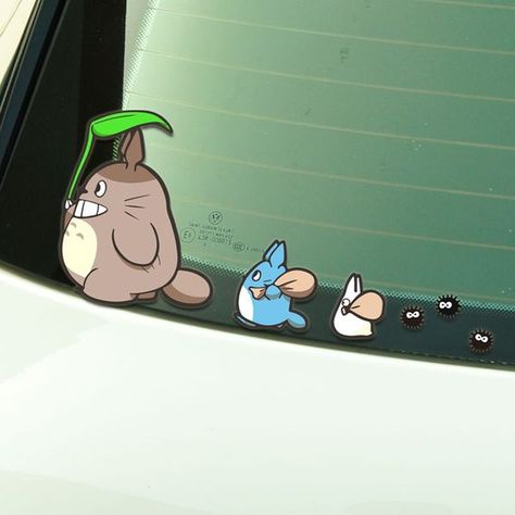 Stickers For Car, Anime Decals, Vinyl For Cars, Car Deco, Cute Car Accessories, Car Window Decals, Car Mods, Body Stickers, My Neighbor Totoro