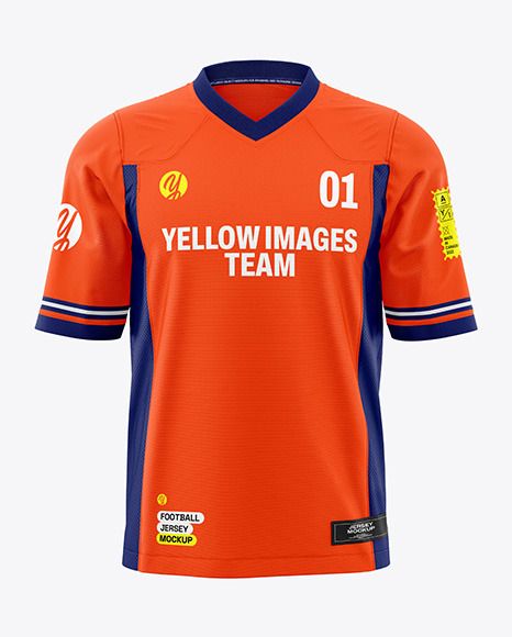 Football Jersey Mockup – Front View Jersey Mockup, Nike Jersey, Shirt Football, Yellow Images, Photo Pose For Man, Clothing Mockup, Download Images, Mockup Free Psd, Football Jersey