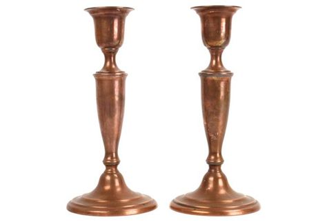 Copper Candlesticks, Stylish Home, One Kings Lane, Home Furnishings, 1970s, Interior Decorating, Candle Holders, New Homes, Copper