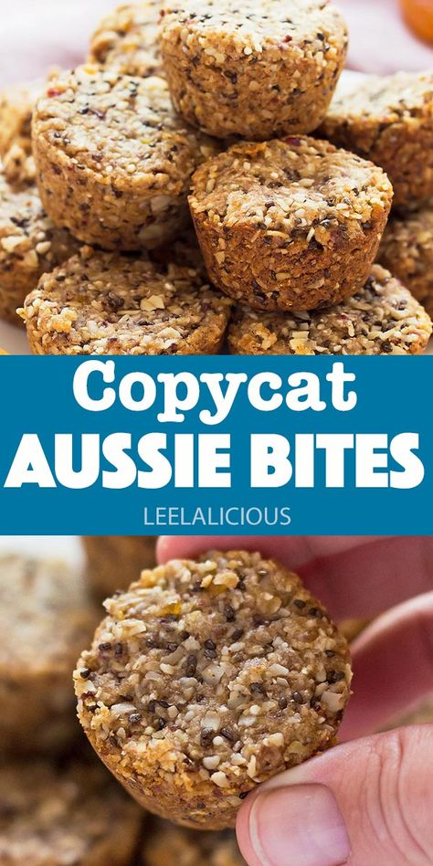 Gluten Free Oat Bites, Gf Snack Recipes, Breakfast Oat Bites, Healthy Oat Bites, Bobos Oat Bites, Copycat Aussie Bites, Diy Aussie Bites, Homemade Aussie Bites, Vegan Breakfast Bites