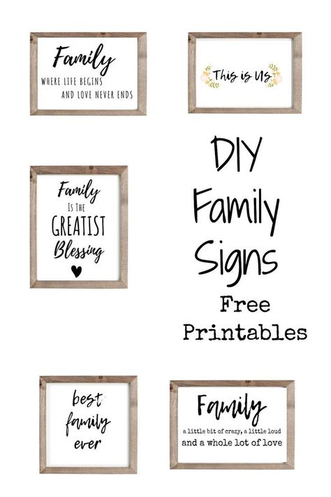 DIY Family Signs / Free Printables - wooden signs, handmade gifts #homedecor #freeprintables #moderndecor Christmas Fonts Free, Sign Fonts, Diy Living Room Decor, Family Wall Decor, Free Printable Wall Art, Christmas Fonts, Plate Decor, Ideas Vintage, Adult Crafts