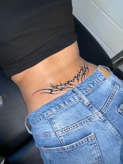 Lower Back Tat, Lower Back Tattoos For Women, Aesthetic Tattoos Arm, Tattoos For Someone Who Passed, Tattoos Between Breast, Tattoos About Healing, Growth Tattoos, Watermelon Tattoo, Tramp Stamp Tattoos