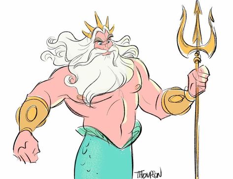 мεямαι∂ ℓιғε on Instagram: “👑King Triton👑 🔱🔱🔱🔱🔱🔱🔱🔱🔱🔱🔱🔱🔱🔱🔱🔱 Art by : @sthompsonart 🌊🌊🌊🌊🌊🌊🌊🌊🌊🌊🌊🌊🌊🌊🌊🌊 #disney #disneylife #mermaidart #disneyland #disneystore…” Steve Thompson Disney, Steven Thompson, Disney Dudes, Steve Thompson, Disney Amor, Lindo Disney, Ariel Disney, Disney Merch, 디즈니 캐릭터