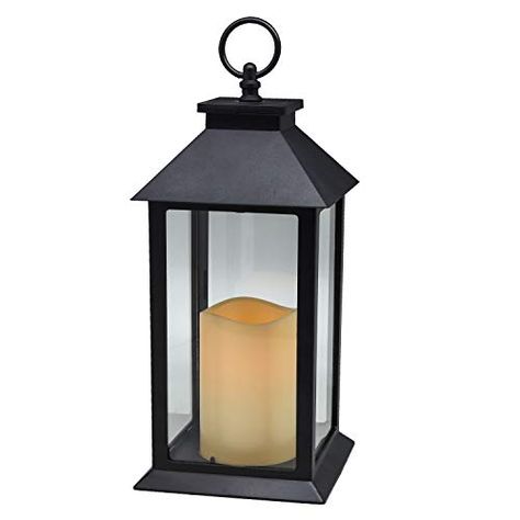 Hanging Glass Panes Lantern Portable Led Candle Light Operated by 3AAA Battery Use for Garden Yard, Indoor & Decorati... Hanging Candle Lanterns, Ivory Candles, Glass Panes, Lantern Candle Decor, Led Candle Lights, Vintage Lanterns, How To Make Lanterns, Led Lantern, Led Candle