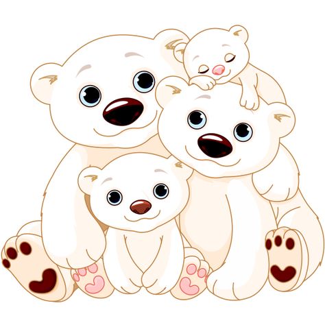 Polar Bear Family Polar Bear Cartoon, Polar Bear Family, Urs Polar, Family Vector, Bear Vector, Bear Images, Family Drawing, Morning Cartoon, Baby Wallpaper