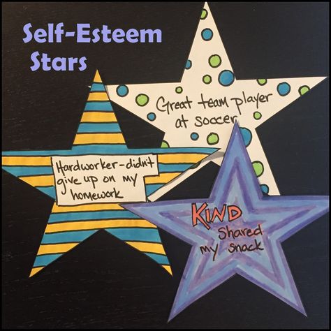 Creativity in Therapy: Self-Esteem Stars: An Activity to Build Confidence and Self-Esteem                                                                                                                                                      More Therapist Interventions, Nurture Activities, Thrive Approach, Therapeutic Techniques, Nurture Group, Therapeutic Interventions, Therapeutic Recreation, Counseling Tools, Therapy Art