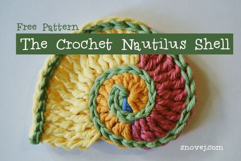 Free Form Crochet, Art Au Crochet, The Nautilus, Confection Au Crochet, Crochet Geek, Crochet Faces, Crochet Braid Styles, Form Crochet, Nautilus Shell