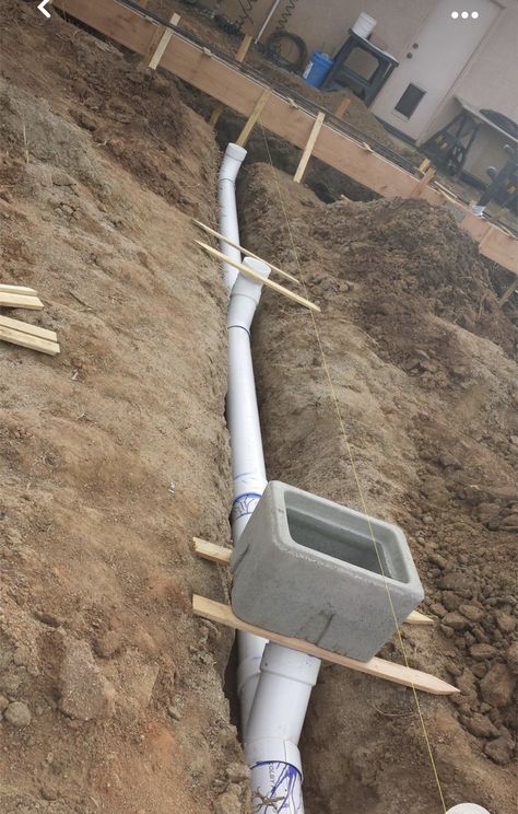 House Drainage System, Backyard Drainage, Yard Drainage, Underground Drainage, Drainage Pipe, House Simple, House Farmhouse, Metal Bending Tools, Construction Diy