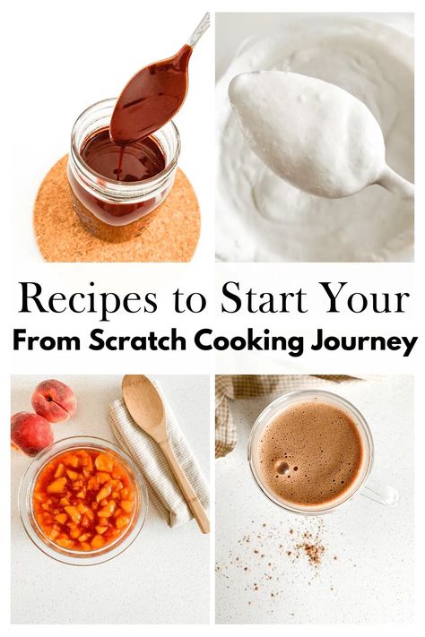 Best Recipes to Start Your From Scratch Cooking Journey Cooking From Scratch For Beginners, Homemade From Scratch Recipes, Baking From Scratch Recipes, September Meals, Coconut Whipped Cream Recipe, Homemade Brown Gravy, Chocolate Syrup Recipes, Homemade Chocolate Syrup, Vanilla Granola