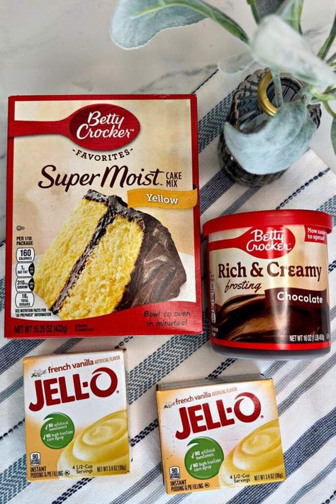 Banana Cream Pie Cake, Pudding Cake Mix, Sunkist Orange, Boston Cream Poke Cake, Banana Pudding Cookies, Chocolate Box Cake, Cake Mix Cupcakes, Cake Mix Cookie Bars, Box Recipes