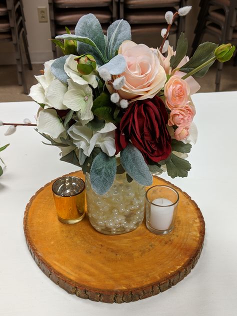 Lambs Ear Wedding Centerpieces, Willow Greenery, Lambs Ear Wedding, Quinceañera Planning, Faux Flower Centerpiece, Anniversary Reception, Rose Centerpieces Wedding, Rustic Centerpiece, Quinceanera Planning